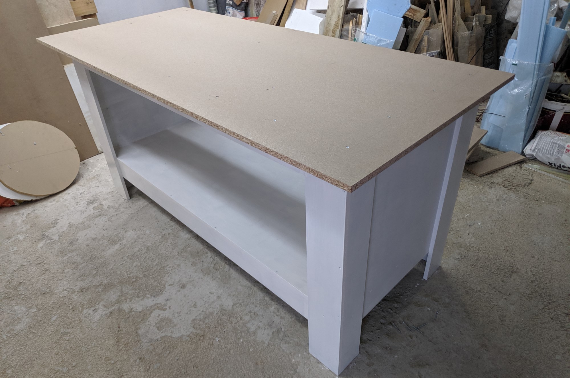 The use of particleboard in the workshop