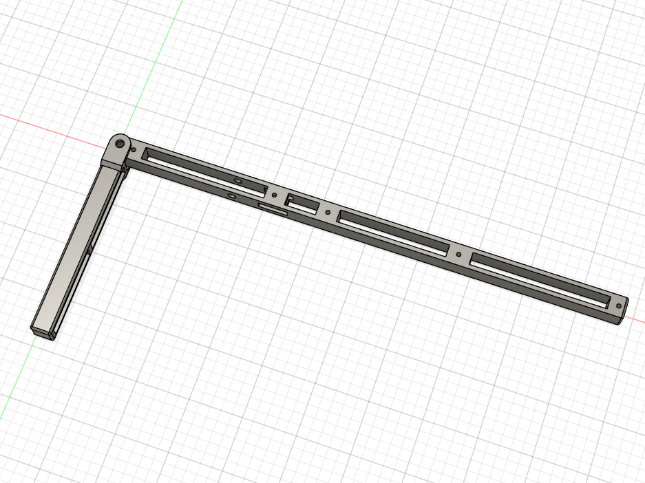 The antenna boom as designed in CAD